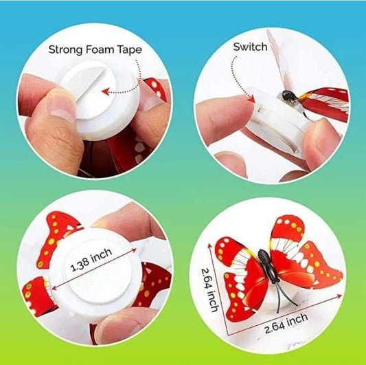 3D Butterfly LED Wall Lights for Room and Home Decoration Pack of 3