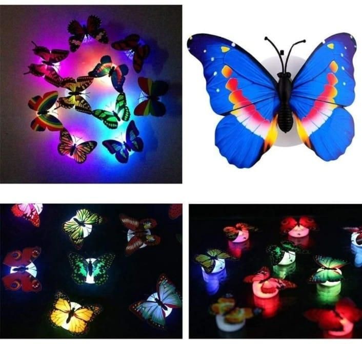 3D Butterfly LED Wall Lights for Room and Home Decoration Pack of 3