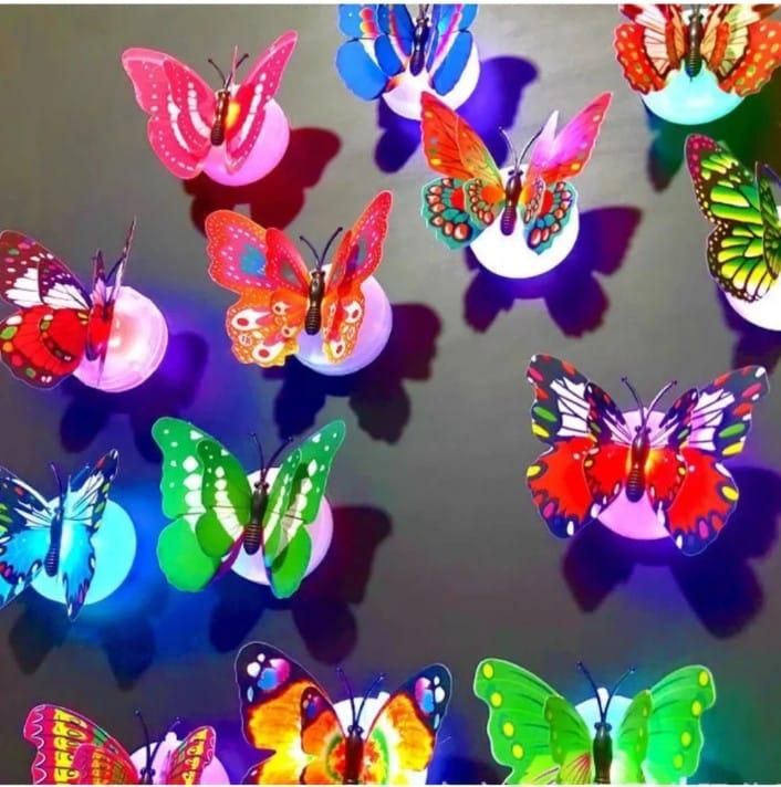 3D Butterfly LED Wall Lights for Room and Home Decoration Pack of 3
