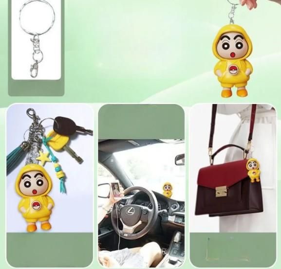 Shinchan Face Changing Keychain – Cute Anime Mood Keyring for Bags & Gifting