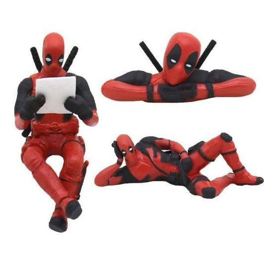 Deadpool Action Figure Set 3 Miniature Collectible Statues for Desk or Car Decor
